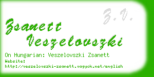 zsanett veszelovszki business card